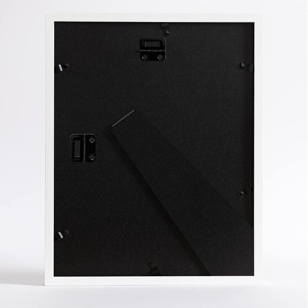 11X14 Picture Frame 4 Pack Made of Solid Wood and Strong Real Glass, Display 8X10 and 8.5X11 Photos with Mat or 8X10 without Mat, Room Decor for Wall and Tabletop, Gallery Gifts White