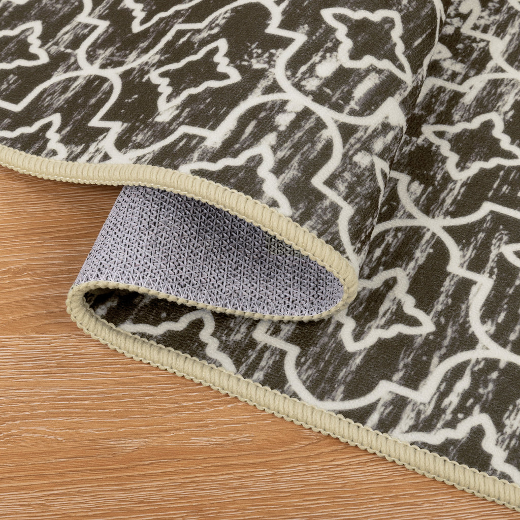 Brown Kitchen Rug Set 3 Piece, Non Slip Machine Washable Mats for Home Floor and Living Room