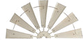 32" Rustic Galvanized Metal Half Windmill Wall Sculpture Farmhouse Wall Art Home Decor, Beige