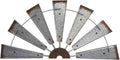 32" Rustic Galvanized Metal Half Windmill Wall Sculpture Farmhouse Wall Art Home Decor, Silver