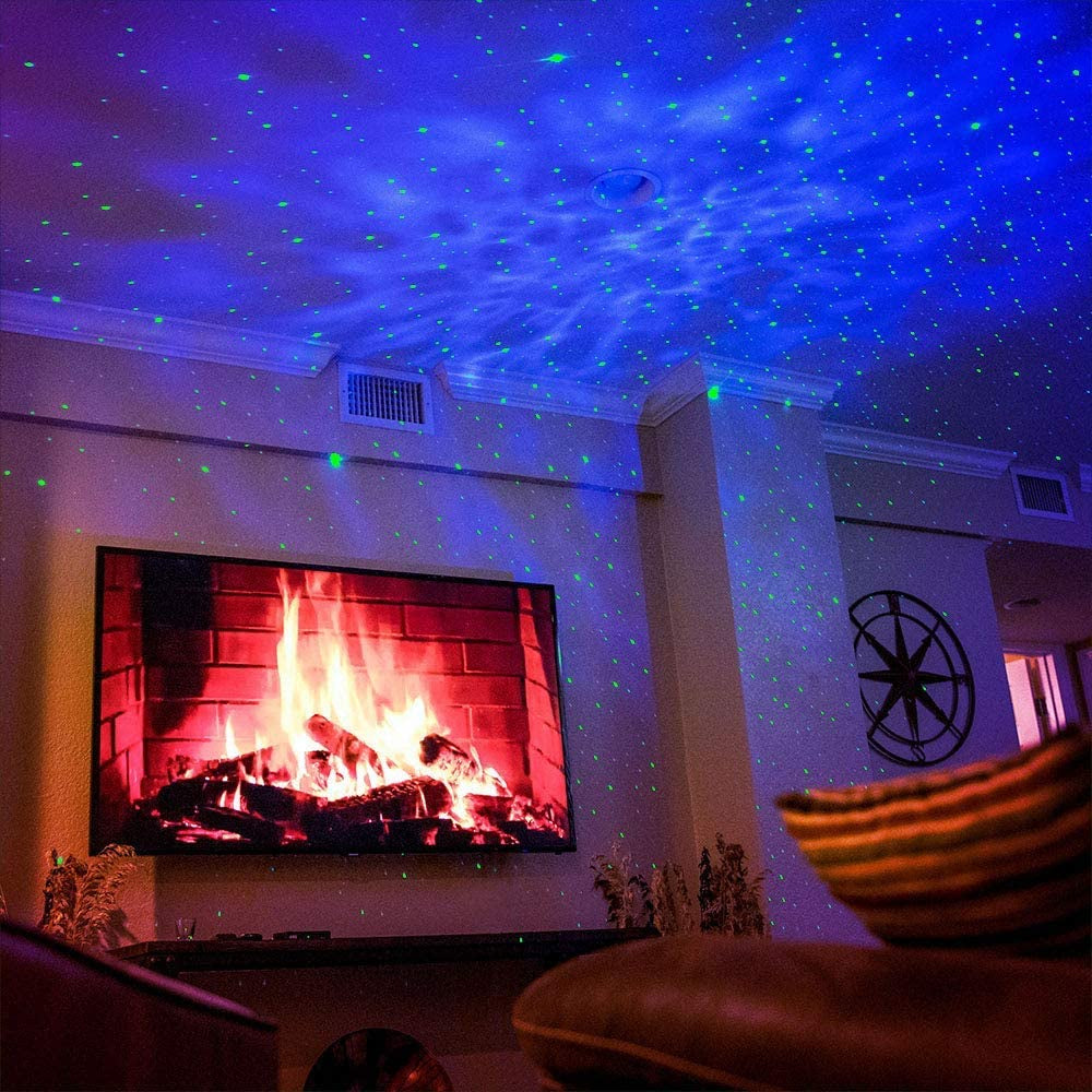 Sky Lite - LED Laser Star Projector, Galaxy Lighting, Nebula Lamp for Gaming Room, Home Theater, Bedroom Night Light (Green Stars)