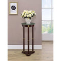12 In. Merlot round Marble Accent Table