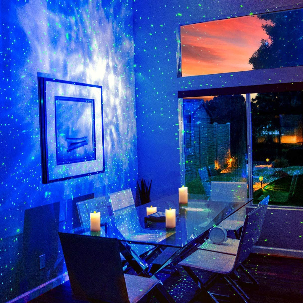 Sky Lite - LED Laser Star Projector, Galaxy Lighting, Nebula Lamp for Gaming Room, Home Theater, Bedroom Night Light (Green Stars)