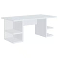 Alice 70.75 In. White Writing Desk with Open Shelves